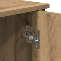 Berkfield Home Sideboard Artisan Oak 100x35x70 cm Engineered Wood & Steel in Brown - Size: 100 x 35 x 70 cm - thumbnail 8