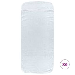 Berkfield Home Soft Beach Towels 6 pcs White 60x135 cm Fabric 400 GSM