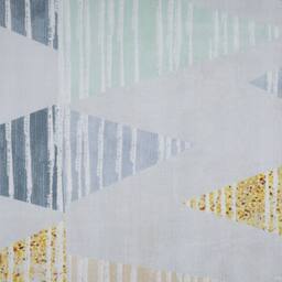 Wyld and Coco Multicolour Geometric Distressed Polyester Rug 160 x 230 cm in Grey - Size: 160 cm x 230 cm - thumbnail 5