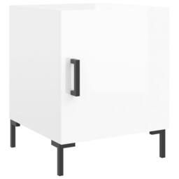 Berkfield Home Bedside Cabinets 2 pcs High Gloss White 40x40x50 cm Engineered Wood - Size: 40 x 40 x 50 cm - thumbnail 3