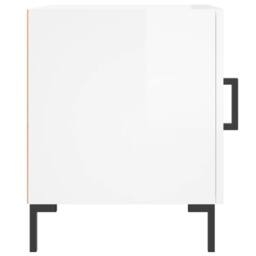 Berkfield Home Bedside Cabinets 2 pcs High Gloss White 40x40x50 cm Engineered Wood - Size: 40 x 40 x 50 cm - thumbnail 5
