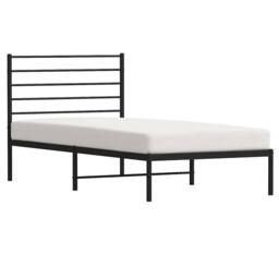 Berkfield Home Metal Bed Frame with Headboard Black 100x200 cm - thumbnail 5