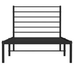 Berkfield Home Metal Bed Frame with Headboard Black 100x200 cm - thumbnail 6