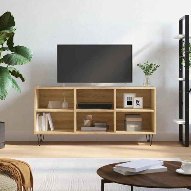Berkfield Home TV Cabinet Sonoma Oak 103.5x30x50 cm Engineered Wood in Brown - image 1