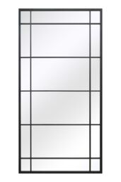 MirrorOutlet Black Metal Framed Window Wall or Leaner Mirror (160CM X 80CM) - Size: 1 Pack - thumbnail 4