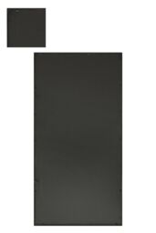 MirrorOutlet Black Metal Framed Window Wall or Leaner Mirror (160CM X 80CM) - Size: 1 Pack - thumbnail 3