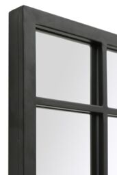 MirrorOutlet Black Metal Framed Window Wall or Leaner Mirror (160CM X 80CM) - Size: 1 Pack - thumbnail 5