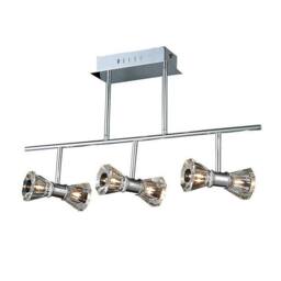 Netlighting Elisa Semi Flush Bar 6 Light G4 Polished Chrome NOT LEDCFL Compatible in Grey - thumbnail 1