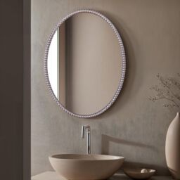 Home Garden Direct AMALFI OVAL WALL MIRROR 60x80 in Silver - thumbnail 2