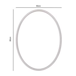 Home Garden Direct AMALFI OVAL WALL MIRROR 60x80 in Silver - thumbnail 7