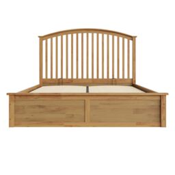 GFW Madrid Wooden Ottoman Storage Bed in Light Oak - Size: Double - thumbnail 2