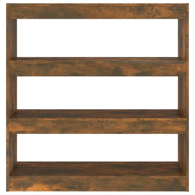 Berkfield Home Classic Book Cabinet/Room Divider Smoked Oak 100x30x103 cm in Brown - Size: 100 x 30 x 103 cm - image 1