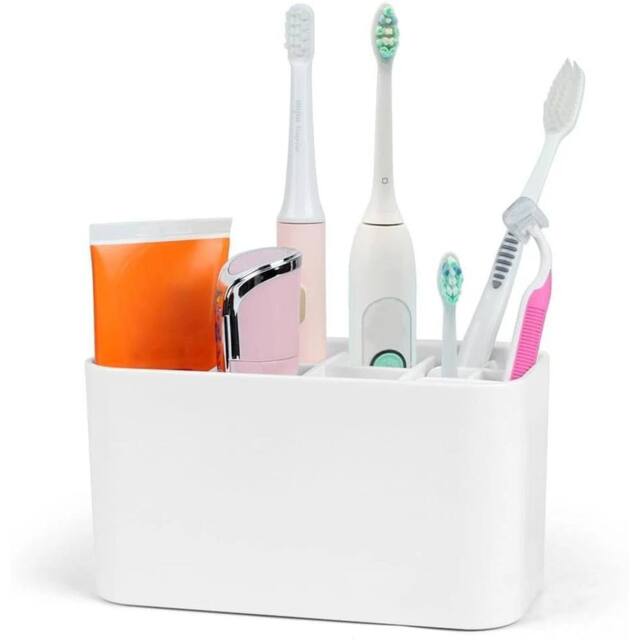 NESTLUNE Electric Toothbrush Holder Bathroom Caddy Storage Organizer box in White - image 1