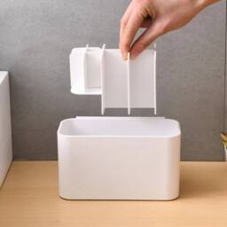 NESTLUNE Electric Toothbrush Holder Bathroom Caddy Storage Organizer box in White - thumbnail 6