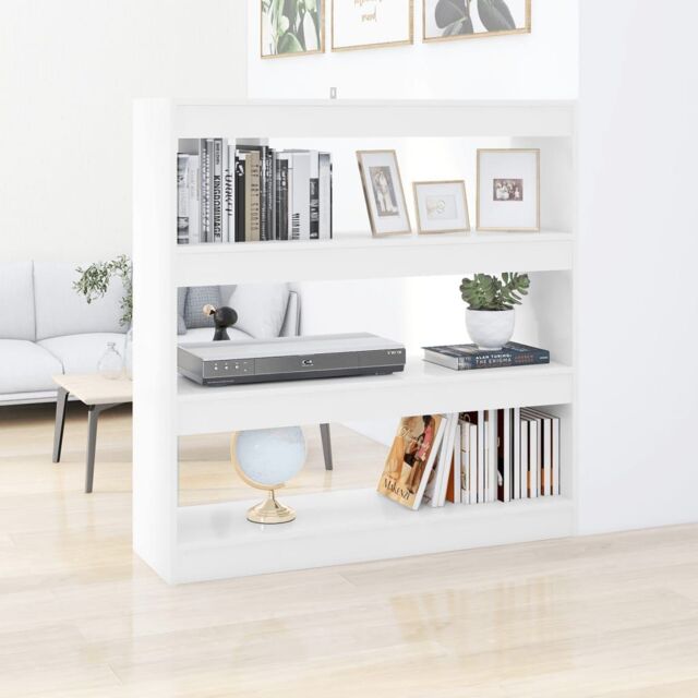 Berkfield Home Book Cabinet/Room Divider White 100x30x103 cm - Size: 100 x 30 x 103 cm - image 1