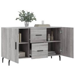 Berkfield Home Sideboard Grey Sonoma 100x36x60 cm Engineered Wood - Size: 100 x 36 x 60 cm - thumbnail 4