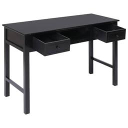Berkfield Home Writing Desk Black 110x45x76 cm Wood - Size: 110 x 45 x 76 cm - thumbnail 3