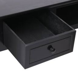 Berkfield Home Writing Desk Black 110x45x76 cm Wood - Size: 110 x 45 x 76 cm - thumbnail 6