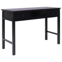 Berkfield Home Writing Desk Black 110x45x76 cm Wood - Size: 110 x 45 x 76 cm - thumbnail 1