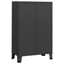 Berkfield Home Industrial Wardrobe Anthracite 67x35x107 cm Steel in Black - Size: 67 x 35 x 107 cm - thumbnail 5