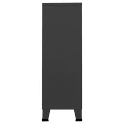 Berkfield Home Industrial Wardrobe Anthracite 67x35x107 cm Steel in Black - Size: 67 x 35 x 107 cm - thumbnail 4