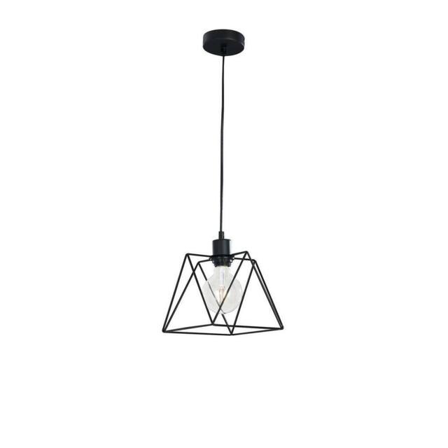 Netlighting SANTANA Wire Frame Pendant Ceiling Light Black 20x20x23cm - Size: 20 x 20 x 23 cm - image 1