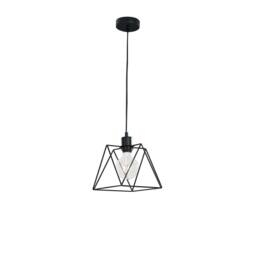 Netlighting SANTANA Wire Frame Pendant Ceiling Light Black 20x20x23cm - Size: 20 x 20 x 23 cm - thumbnail 1