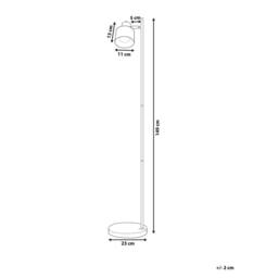 Wyld and Coco Floor Lamp Black Metal 149 cm Height Concrete Base Adjustable - thumbnail 3