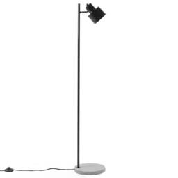 Wyld and Coco Floor Lamp Black Metal 149 cm Height Concrete Base Adjustable - thumbnail 4