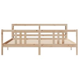 Berkfield Home Bed Frame with Headboard without Mattress 200x200 cm in Brown - thumbnail 4