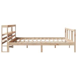 Berkfield Home Bed Frame with Headboard without Mattress 200x200 cm in Brown - thumbnail 5