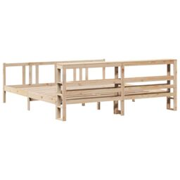 Berkfield Home Bed Frame with Headboard without Mattress 200x200 cm in Brown - thumbnail 6