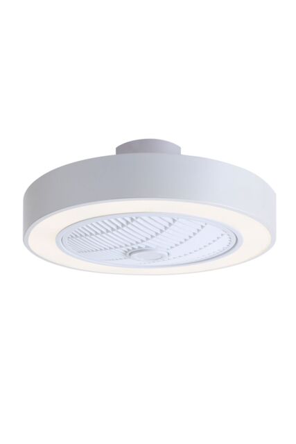 Stylish LED Ceiling Fan Light with Remote Control in White - image 1