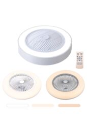 Stylish LED Ceiling Fan Light with Remote Control in White - thumbnail 4
