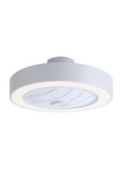 Stylish LED Ceiling Fan Light with Remote Control in White - thumbnail 3