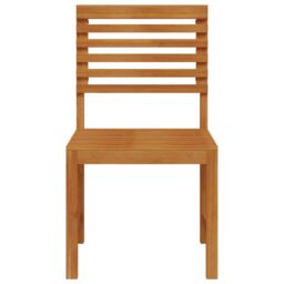 Berkfield Home Garden Chairs Without Arms - Set of 2 in Solid Acacia Wood in Brown - thumbnail 5
