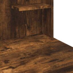 Berkfield Home Dressing Table with LED Lights Smoked Oak 96x40x142 cm in Brown - Size: 96 x 40 x 142 cm - thumbnail 8