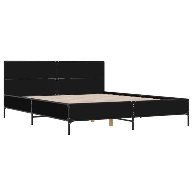 Berkfield Home Durable Bed Frame without Mattress Black 120x190 cm Small Double - image 1