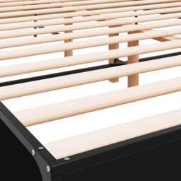 Berkfield Home Durable Bed Frame without Mattress Black 120x190 cm Small Double - thumbnail 7