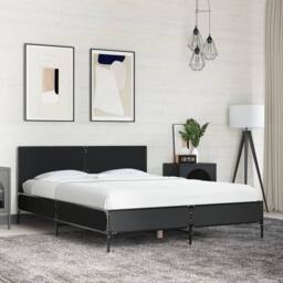 Berkfield Home Durable Bed Frame without Mattress Black 120x190 cm Small Double - thumbnail 2