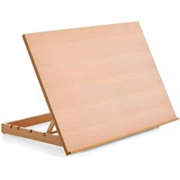 EONLION Artist Wooden Drawing Board Adjustable in Brown - Size: 100 cm