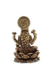 KDMD Brass Miniature Goddess Laxmi Figurine 37mm 22g Handcrafted India in Bronze