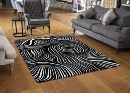 Benjamin Tate Design Woodcut Style On The Subject Of Human Soul Designer Rug in Natural - Size: Large - thumbnail 2
