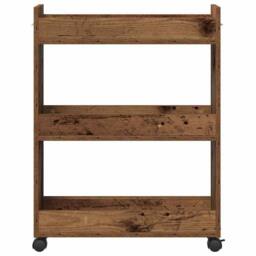 Berkfield Home Rolling Cabinet Old Wood 60x22x79 cm Engineered Wood in Brown - Size: 60 x 22 x 79 cm - thumbnail 6