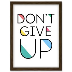 Artery8 Don't Give Up Inspirational Positive Motivational Gym Workout Living Room Aesthetic Artwork Framed Wall Art Print A4 in Brown - thumbnail 1