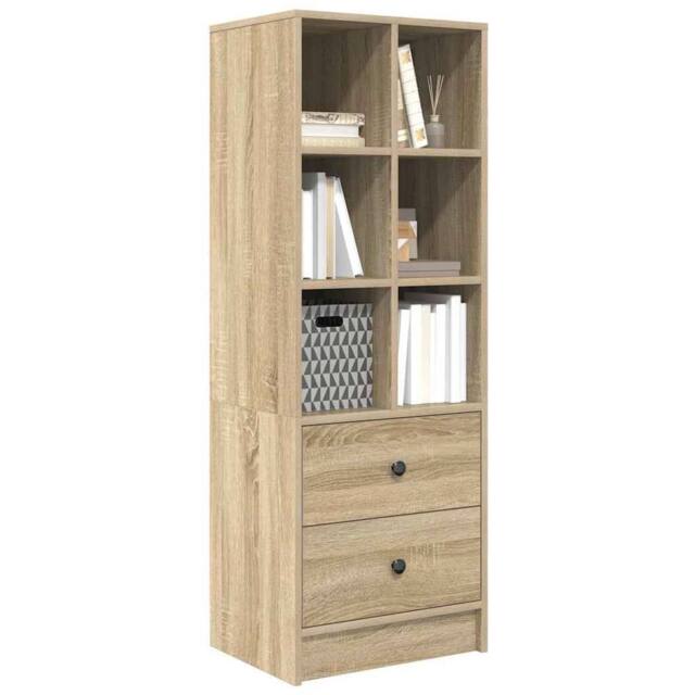Berkfield Home Sonoma Oak Shelving Unit Sonoma Oak MDF Big Shelving Unit in Light Brown - image 1