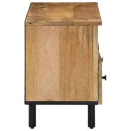 Berkfield Home TV Cabinet 100x33x46 cm Solid Wood Mango in Brown - Size: 100 x 33 x 46 cm - thumbnail 4