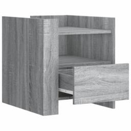 Berkfield Home Decorative Bedside Cabinet Grey Sonoma 45x50x50 cm Engineered Wood - Size: 45 x 50 x 50 cm - thumbnail 7