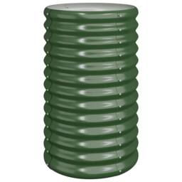 Berkfield Home Garden Planter Powder-coated Steel 40x40x68 cm Green - Size: 40 x 40 x 68 cm