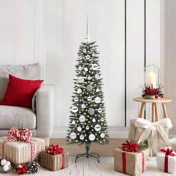 Berkfield Home Artificial Christmas Tree with Stand Green 40.5 x 40.5 x 120 cm - thumbnail 1